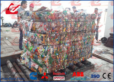 125トンのプラスチックびんおよびカートンのための横の梱包機の無駄ペットびんの梱包機械